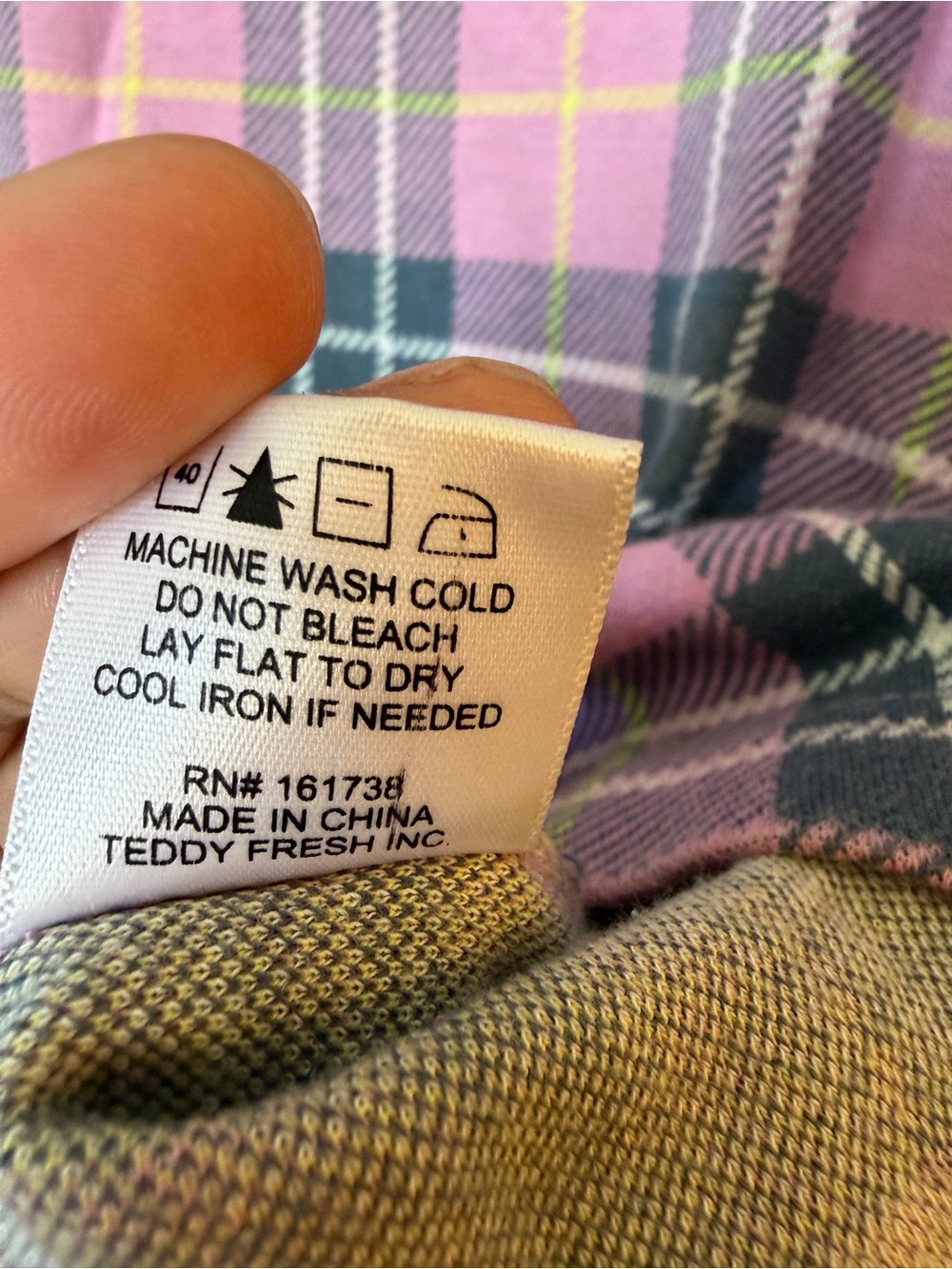 Teddy Fresh Pink Plaid Graphic Tee Size Medium Streetwear Skater Y2K - Picture 6 of 10